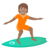 🏄🏽 person surfing: medium skin tone display on JoyPixels